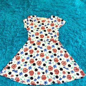 Floral dress with heart cutout